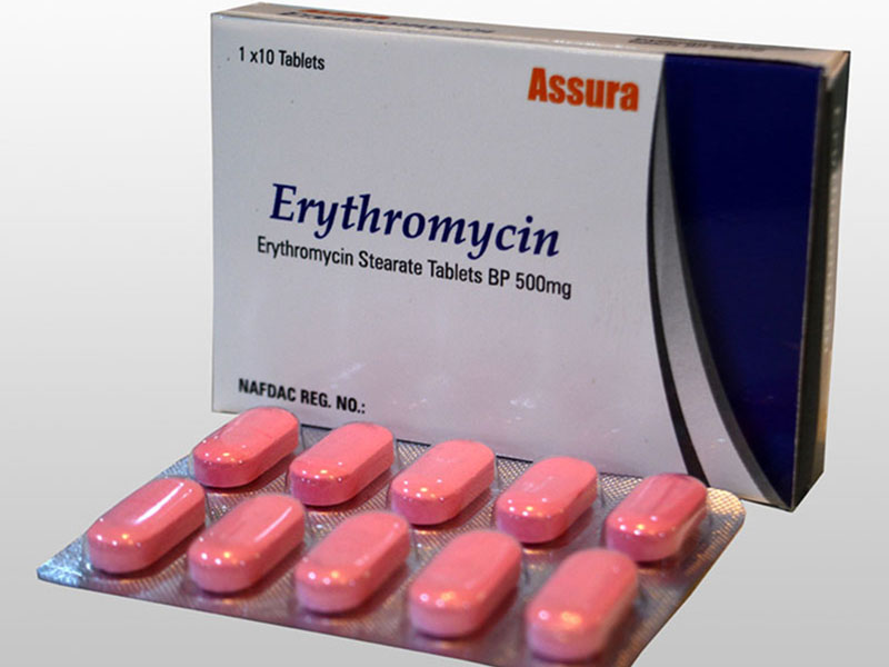 Thuốc có chứa thành phần chính là Erythromycin, rất hiệu quả trong việc ức chế hoạt động của vi khuẩn Gram âm và Gram dương